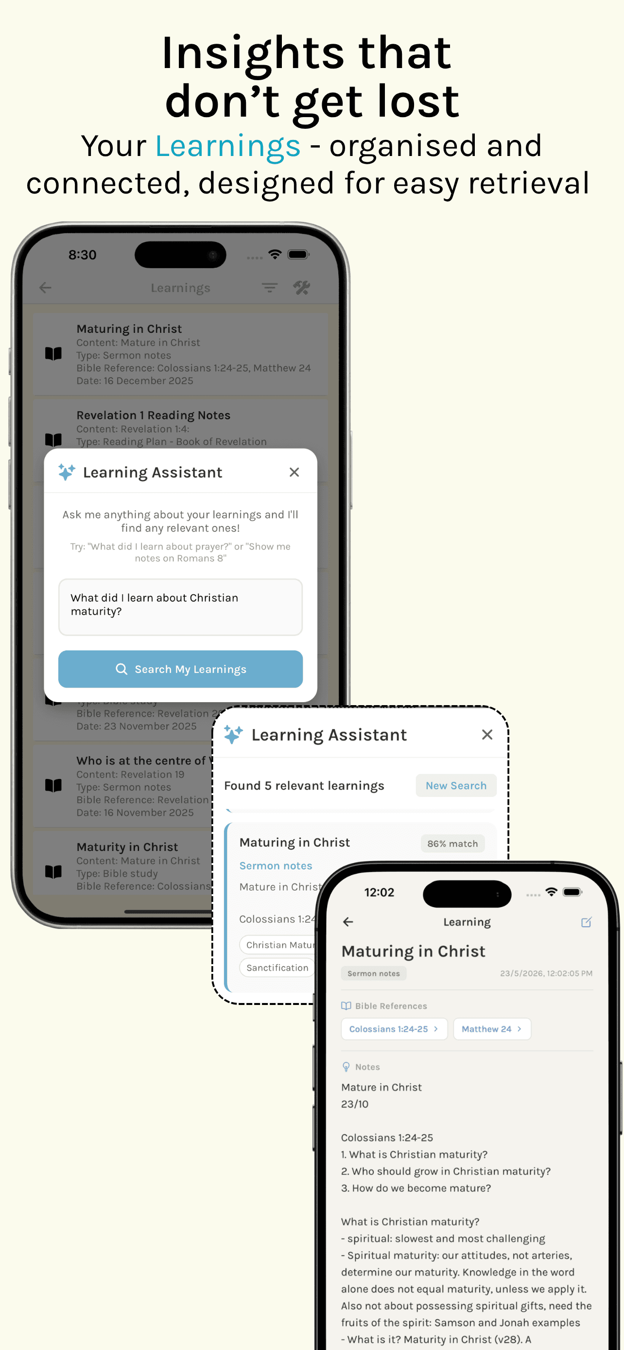 Pastures learning search screen.